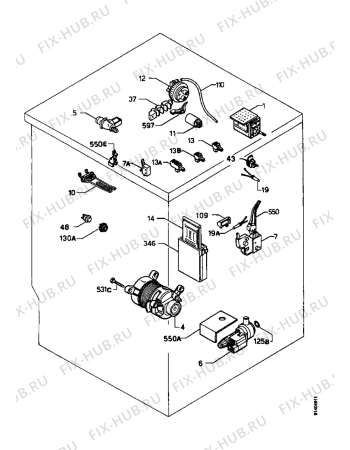 Взрыв-схема стиральной машины Castor OEKOC120 - Схема узла Electrical equipment